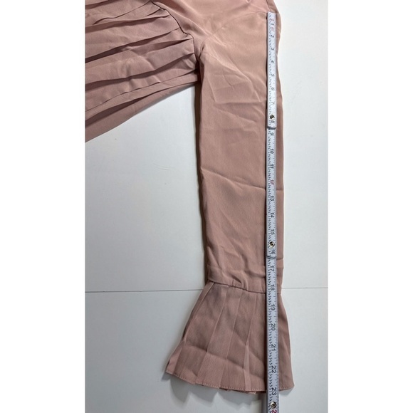 ASOS Design Pleated Trapeze Long Sleeve Mini Dress - Picture 12 of 14